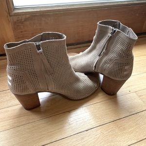 TOMS Suede Open Toe Booties